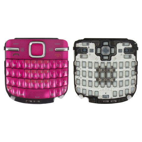Клавіатура для Nokia C3 00, рожева, англійська