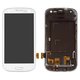 Дисплей для Samsung I747 Galaxy S3, I9300 Galaxy S3, I9300i Galaxy S3 Duos, I9301 Galaxy S3 Neo, I9305 Galaxy S3, R530, белый, с регулировкой яркости, с рамкой, Сopy, (TFT)