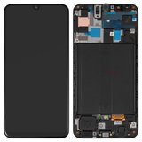 Дисплей для Samsung A505 Galaxy A50, чорний, з рамкою, Original (PRC)