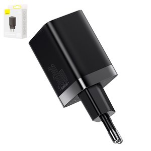Мережевий зарядний пристрій Baseus Super Si Pro, 30 Вт, Quick Charge, чорний, 2 порта, #CCSUPP E01