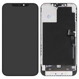 Дисплей для iPhone 12 Pro Max, черный, с рамкой, Оригинал (переклеено стекло)