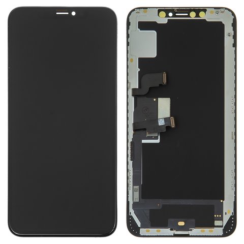 Дисплей для iPhone XS Max, черный, с рамкой, Original PRC , Self welded OEM