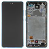 Дисплей для Samsung A725 Galaxy A72, A726 Galaxy A72 5G, синій, з рамкою, Original (PRC)