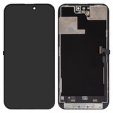 Дисплей для iPhone 14 Pro Max, чорний, з рамкою, Оригінал (переклеєне скло)