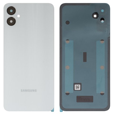 Задня панель корпуса для Samsung A055 Galaxy A05, біла, із склом камери, silver