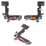Шлейф для iPhone 13, коннектора зарядки, красный, с микрофоном, High Copy