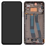 Дисплей для Xiaomi Mi 11 Lite, Mi 11 Lite 5G, чорний, з рамкою, Оригінал (переклеєне скло), #WM6556Z21-1