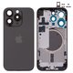 Корпус для iPhone 15 Pro, чорний, з тримачем SIM-карти, з боковими кнопками, Original (PRC), EU Version, black titanium