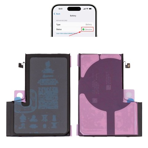 Аккумулятор для iPhone 12 Pro Max, Li ion, 3,83 B, 3687 мАч, без ошибки, A2466 , genuine IC