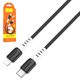 USB кабель Hoco X82, USB тип-C, Lightning, 100 см, 27 Вт, 3 A, черный, силиконовый, #6931474768513