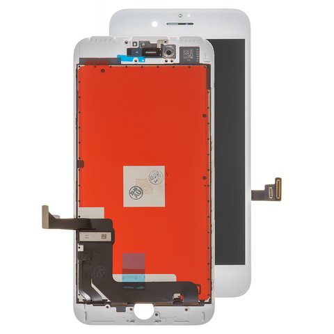 LCD compatible with iPhone 7 Plus, white, with frame, AAA, Tianma, with camera and proximity sensor plastics 