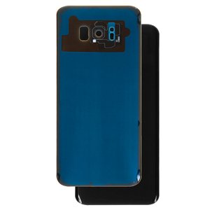 Panel trasero de carcasa puede usarse con Samsung G955F Galaxy S8 Plus, negra, con vidrio de cámara, completo, Original PRC , midnight black