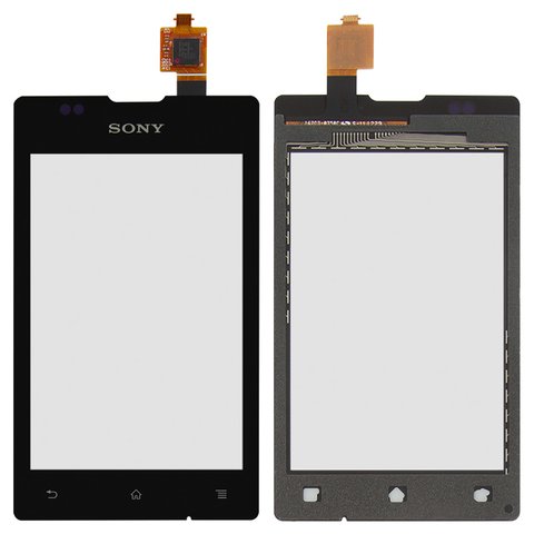 Touchscreen compatible with Sony C1503 Xperia E, C1504 Xperia E, C1505 Xperia E, C1604 Xperia E Dual, C1605 Xperia E Dual, black 