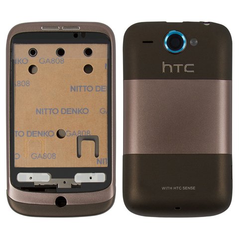 Housing compatible with HTC A3333 Wildfire, brown 