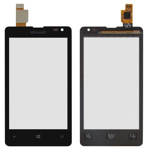 Touchscreen compatible with Microsoft Nokia  435 Lumia, 532 Lumia, black 