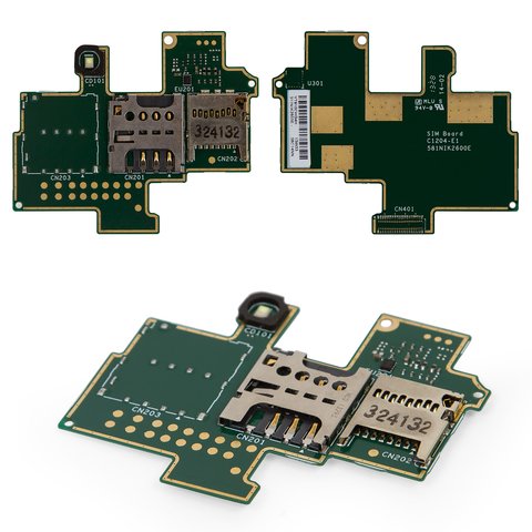 Conector de tarjeta SIM puede usarse con Sony C1904 Xperia M, C1905 Xperia M, con el conector de tarjeta de memoria, con cable flex