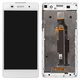 LCD compatible with Sony F3311 Xperia E5, (white, with frame, Original (PRC))