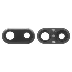 Camera Lens compatible with iPhone 8 Plus, black, with frames 