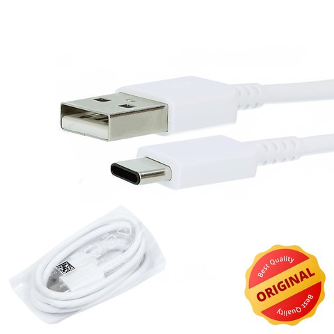 USB Cable Samsung, USB type A, USB type C, 80 cm, white, Original  #GH39 01999A
