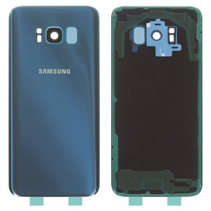 Panel trasero de carcasa puede usarse con Samsung G950F Galaxy S8, G950FD Galaxy S8, azul claro, con vidrio de cámara, completo, Original PRC , coral blue