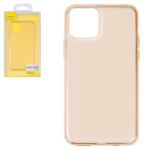 Case Baseus compatible with iPhone 11 Pro, golden, transparent, silicone  #ARAPIPH58S 0V