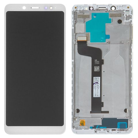 LCD compatible with Xiaomi Redmi Note 5, white, with frame, High Copy 