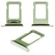 SIM Card Holder compatible with iPhone 12, (green, double SIM)