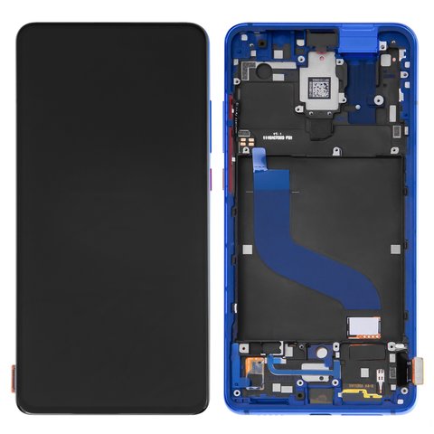 LCD compatible with Xiaomi Mi 9T, Mi 9T Pro, Redmi K20, Redmi K20 Pro, dark blue, with frame, Original PRC , M1903F10G, M1903F11G, M1903F10I, M1903F11I 
