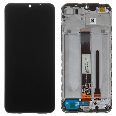 LCD compatible with Xiaomi Redmi 9A, Redmi 9AT, Redmi 9C, black, with frame, Original PRC , M2006C3LG, M2006C3LI, M2006C3LC, M2006C3MG, M2006C3MT 