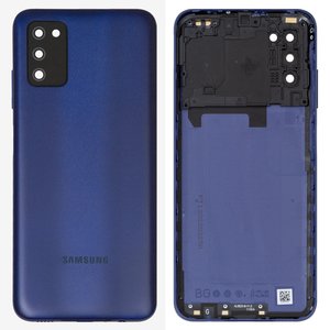 Panel trasero de carcasa puede usarse con Samsung A037F Galaxy A03s, azul, con vidrio de cámara