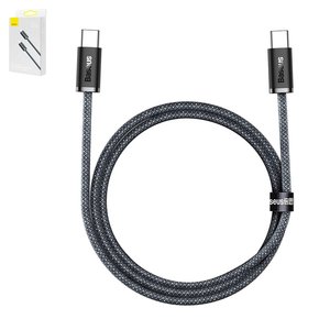 USB кабель Baseus Dynamic Series, 2xUSB тип C, 100 см, 100 Вт, серый, в нейлоновой оплетке, #CALD000216