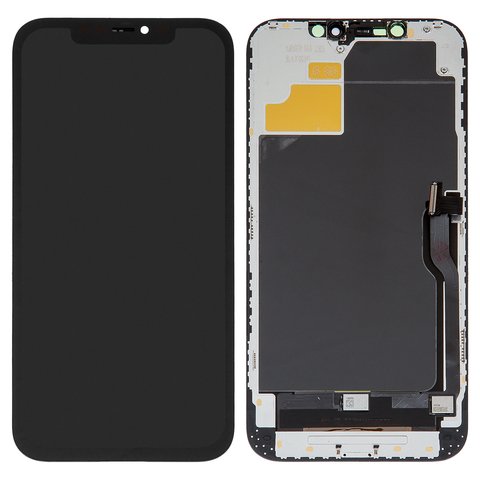 LCD compatible with iPhone 12 Pro Max, black, with frame, AAA, TFT , ZY 