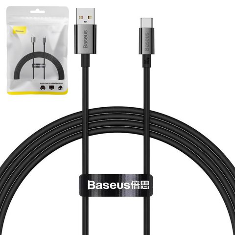 USB кабель Baseus Superior, USB тип C, USB тип A, 150 см, 100 Вт, черный, #P10320102114 01