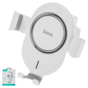Безпровідний зарядний пристрій Hoco CW17, на дефлектор, вихід 5В 7.5В 10В , Micro USB вхід 5В 2А 9В 1.8А , біле, micro USB тип B