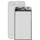 Housing Glass compatible with iPhone 5S, iPhone SE, (with OCA film, with frames, white)