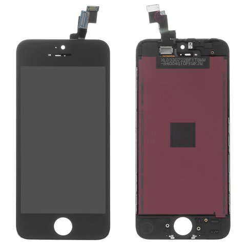 LCD compatible with Apple iPhone 5S, iPhone SE, black, with frame, AAA, NCC ESR ColorX 