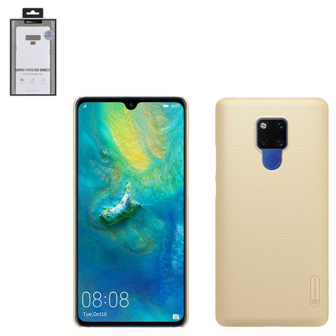 Case Nillkin Super Frosted Shield compatible with Huawei Mate 20X, golden, with support, matt, plastic #6902048167445