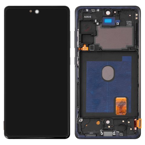 LCD compatible with Samsung G781 Galaxy S20 FE 5G, dark blue, with frame, Original PRC  