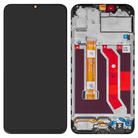 LCD compatible with Realme 5, black, with frame, Original PRC , FPC HTF065H019 A0 