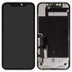 LCD compatible with iPhone 11, (black, with frame, change glass, with camera and proximity sensor plastics, LG version)