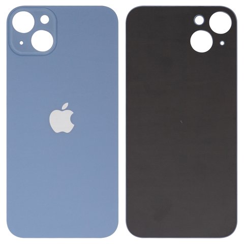 Housing Back Cover compatible with iPhone 14 Plus, dark blue, no need to remove the camera glass, Blue, big hole
