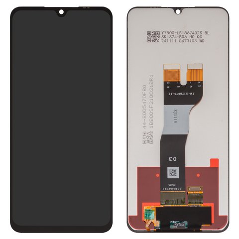 LCD compatible with Samsung A057 Galaxy A05s, black, Best copy, without frame, Copy
