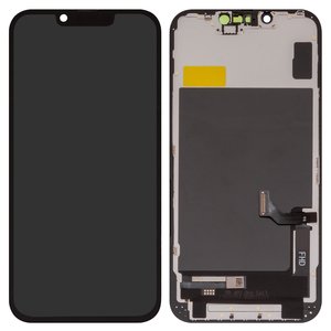 Дисплей для iPhone 14, черный, с рамкой, AAA, TFT , ZY, LTPS FHD
