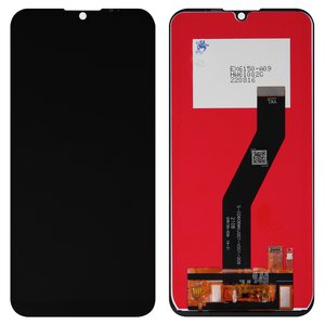Pantalla LCD puede usarse con Motorola Moto E6i XT2053 5, Moto E6s XT2053, negro, sin marco, High Copy