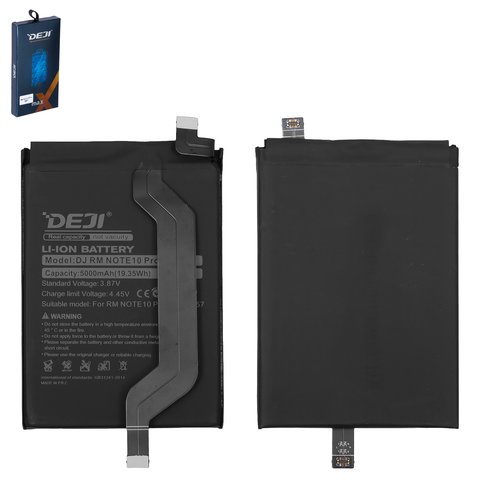 Batería Deji BM57 puede usarse con Xiaomi Redmi Note 10 Pro 5G China , Li ion, 3.87 V, 5000 mAh