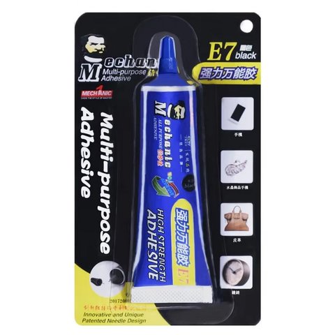 Adhesivo Mechanic E7, transparente, universal, de secado instantáneo, 50 ml