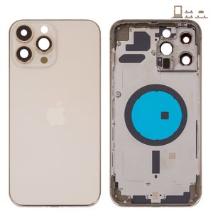 Carcasa puede usarse con iPhone 13 Pro Max, dorado, con botones laterales,  con sujetador de tarjeta SIM, gold