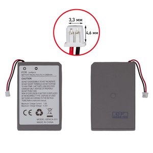 Batería LIP1522 puede usarse con Sony PlayStation 4, PlayStation 4 Pro, PlayStation 4 Slim, 3.3 mm, Li ion, 3.65 V, 2000 mAh, High Copy, DualShock, V2 , JDM 040 JDM 050 JDM 055