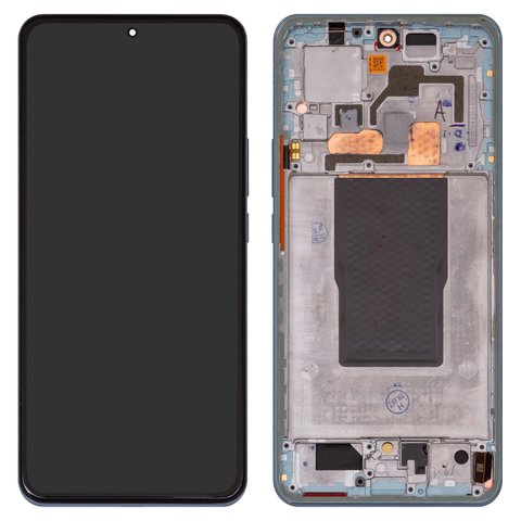 Pantalla LCD puede usarse con Xiaomi 12T, 12T Pro, azul, con marco, High Copy, OLED , 22081212UG, 22081212G, 22071212AG