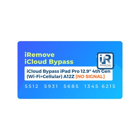 iRemove iCloud Bypass para iPad Pro 12.9 inch 4th Gen Wi Fi+Cellular  A12Z [NO SIGNAL]
